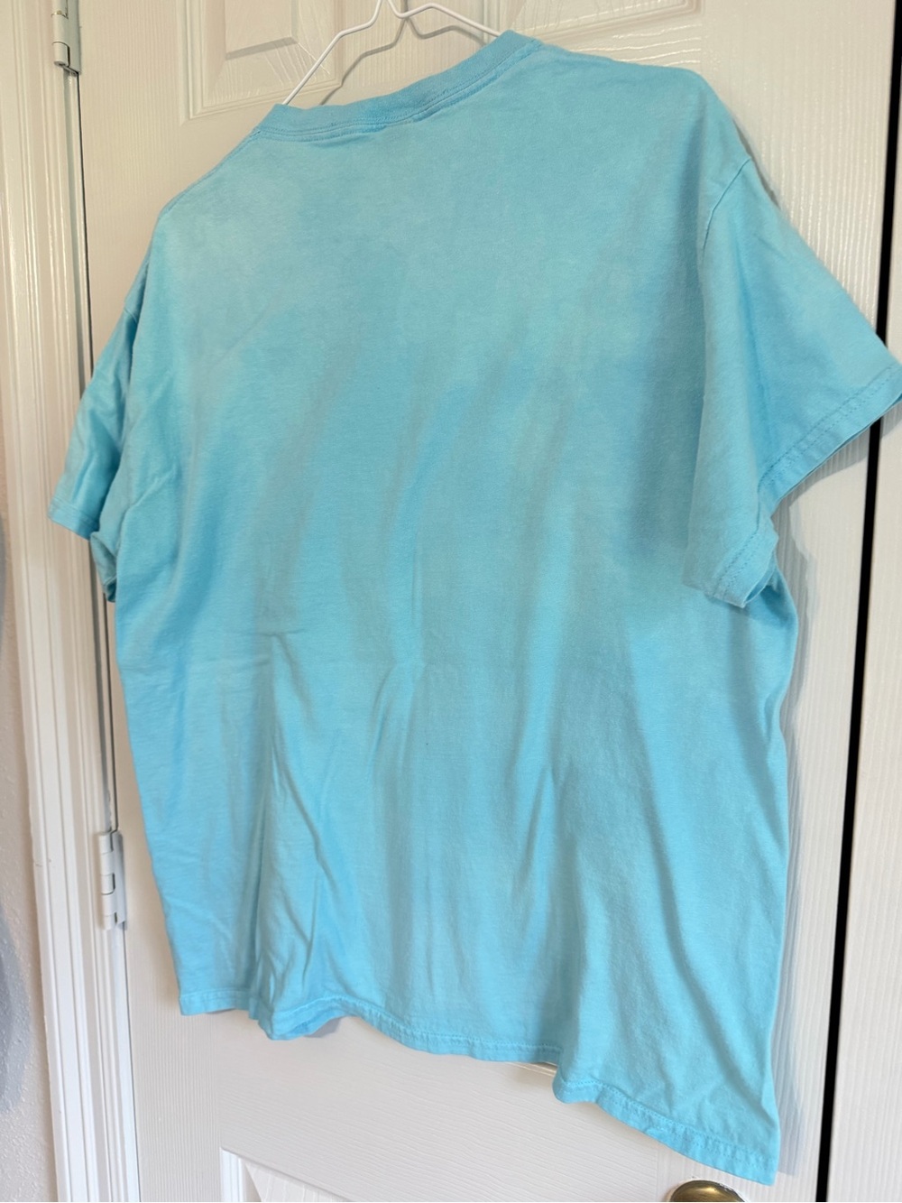 Gildan Light Blue Short Sleeve Kindergarten teacher Graphic Tee with Pink Bow - Picture 5 of 8